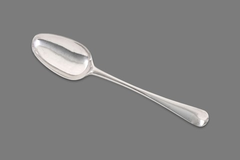 Tablespoon, 1760/90, Myer Myers, American, 1723–1795, New York, New York City, Silver, 18.4 × 6 cm
