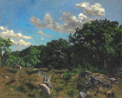 Landscape at Chailly, 1865, Frédéric Bazille, French, 1841-1870, France, Oil on canvas, 81 × 100.3