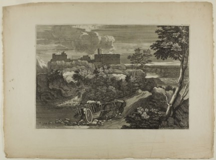 Two Carters Pushing Their Cart and Animals, 1668–71, Sébastien Bourdon, French, 1616-1671, France,