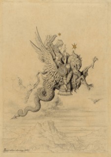 La Peri (Mythological Subject), 1865, Gustave Moreau, French, 1826-1898, France, Graphite, with