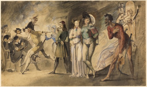 Scene from Faust: Auerbach’s Cellar, n.d., Unknown artist, possibly British, 18th-19th centuries,