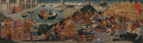 The Battle of Pharsalus and the Death of Pompey, 1455/60, Workshop of Apollonio di Giovanni and