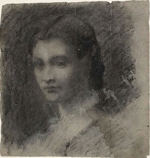 Bust of a Young Woman (recto), Seated Female Figure (verso), 1847/75, Jean Baptiste Carpeaux,
