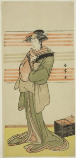 The Actor Nakamura Riko I as Osen of the Komatsuya House (?) in the Play Nanakusa Yosooi Soga (?),