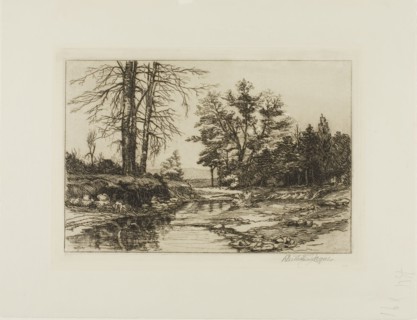 Jackson Hollow, 1897, Bertha E. Jaques, American, 1863-1941, United States, Etching on ivory laid