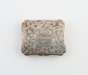 Vinaigrette, 1840/41, Birmingham, England, Birmingham, Silver and silver gilt, 4.5 × 3.8 cm (1 3/4
