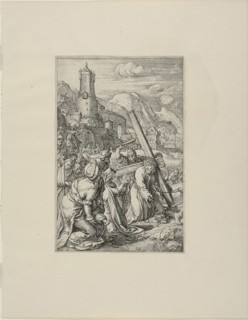 Christ Carrying the Cross, plate nine from the Passion of Christ, 1596/98, Hendrick Goltzius,