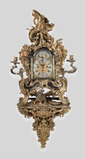 Wall Clock, 1735/40, Case attributed to Jean-Pierre Latz, French, c. 1691–1754, Clockwork made by