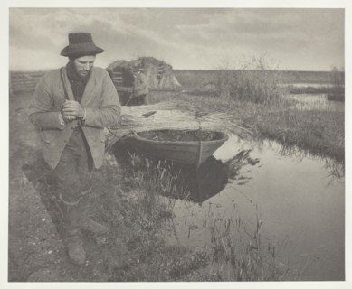 Towing the Reed, 1886, Peter Henry Emerson, English, born Cuba, 1856–1936, England, Platinum print,