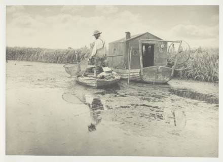 An Eel-Catcher’s Home, 1886, Peter Henry Emerson, English, born Cuba, 1856–1936, England, Platinum