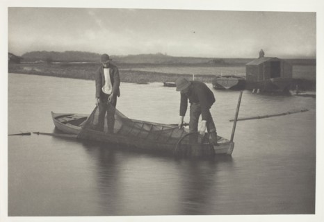 Taking up the Eel-Net, 1886, Peter Henry Emerson, English, born Cuba, 1856–1936, England, Platinum