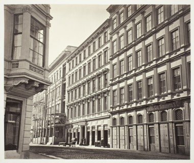 Heinrichsgaße No. 1, Zinshaus des Herrn A. M. Rußo, 1860s, Austrian, 19th century, Austria, Albumen