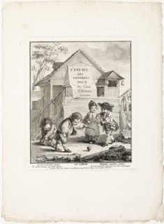 Horse Shoes, from The Games of the Urchins of Paris, 1770, Jean-Baptiste Tilliard (French,