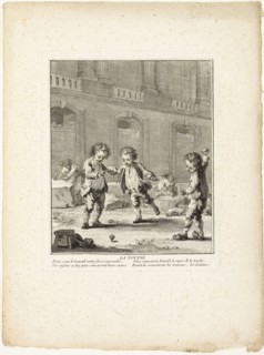 The Top, from The Games of the Urchins of Paris, 1770, Jean-Baptiste Tilliard (French, 1740–1813),