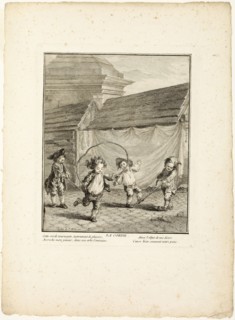 Jump Rope, from The Games of the Urchins of Paris, 1770, Jean-Baptiste Tilliard (French,