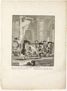 Release from College, from The Games of the Urchins of Paris, 1770, Jean-Baptiste Tilliard (French,