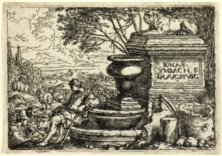 Italian Landscape with Ruins, n.d., Jonas Umbach the Elder, German, 1624-1693, Germany, Etching in