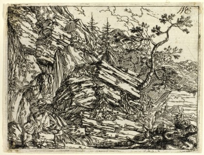 Italian Landscape with Ruins, n.d., Jonas Umbach the Elder, German, 1624-1693, Germany, Etching in