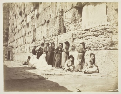 Wall of Solomon’s Temple, Jews’ Wailing Place, c. 1860, 19th century, Jerusalem, Albumen print, 23