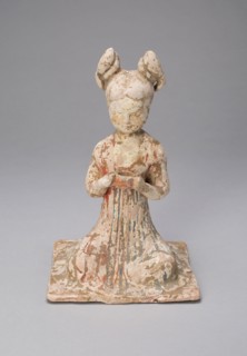 Female Musician, Tang dynasty (A.D. 618–907), late 7th/early 8th century, China, Earthenware with
