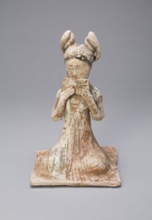 Female Musician, Tang dynasty (A.D. 618–907), late 7th/early 8th century, China, Earthenware with