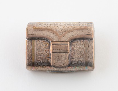 Purse-Shaped Vinaigrette, 1817/18, Joseph Willmore, Birmingham, England, Birmingham, Silver and