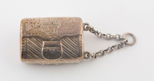 Purse-Shaped Vinaigrette, 1815/16, William Eliott, London, England, London, Silver and silver gilt,