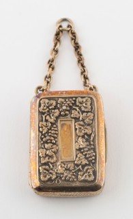 Vinaigrette, 1816/17, John Shaw, Birmingham, England, Birmingham, Silver gilt, 3.8 × 2.5 cm (1 1/2
