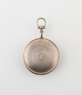 Watch-Shaped Vinaigrette, 1816/17, Joseph Willmore, Birmingham, England, Birmingham, Silver and