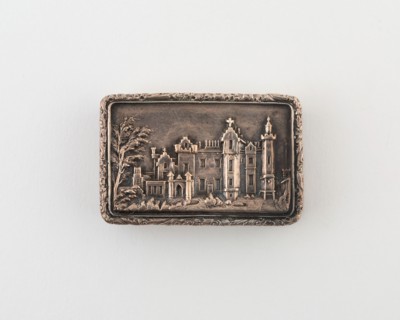 Vinaigrette with View of Abbotsford House, 1835/36, Taylor and Perry, Birmingham, England,