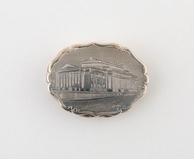 Vinaigrette with View of St. George’s Hall, Liverpool, c. 1847, Marked DP, Birmingham, England,