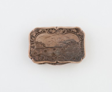 Vinaigrette with Harbor Scene, 1846/47, George Unite, Birmingham, England, Birmingham, Silver and
