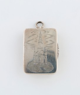 Vinaigrette with View of Sir Walter Scott Memorial, 1870/71, Marked CC, Birmingham, England,