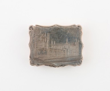 Vinaigrette with View of Kings College, Cambridge, 1845/46, Nathaniel Mills, Birmingham, England,