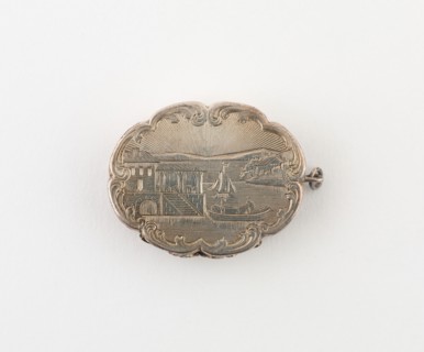 Vinaigrette with Harbor Scene, c. 1846/47, Nathaniel Mills, Birmingham, England, Birmingham, Silver