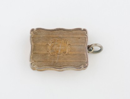 Vinaigrette, c. 1870/71, Marked RT, Birmingham, England, Birmingham, Silver and silver gilt, 3.8 ×