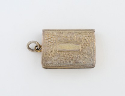 Book-Shaped Vinaigrette, c. 1818/19, Samuel Pemberton, Birmingham, England, Birmingham, Silver and