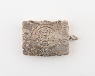 Vinaigrette, c. 1857/58, Marked A&S, Birmingham, England, Birmingham, Silver and silver gilt, 4.5 ×