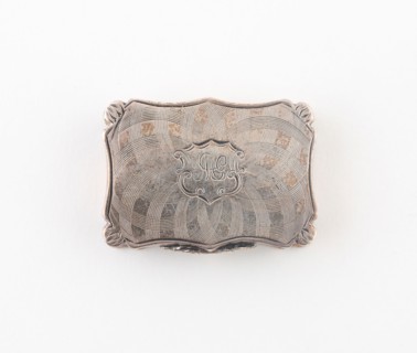 Vinaigrette, c. 1845/55, Nathaniel Mills, Birmingham, England, Birmingham, Silver and silver gilt,