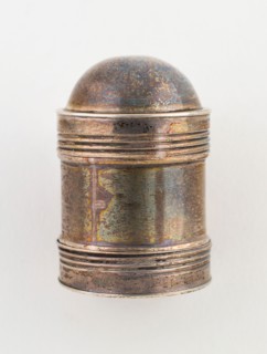 Nutmeg Grater, c. 1794/95, Joseph Taylor, Birmingham, England, Birmingham, Silver and iron, H. 3.5