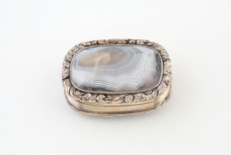 Vinaigrette, c. 1830, Possibly Birmingham, England, Birmingham, Silver, silver gilt, and hardstone,