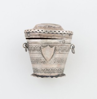 Sponge Box, c. 1848, Netherlands, Netherlands, Silver, 4.5 x 3.8 cm (1 3/4 x 1 1/2 in.)