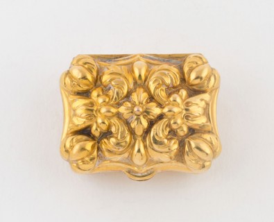 Vinaigrette, c. 1840, Possibly France, France, Gold, 3.4 × 2.3 cm (1 1/3 × 7/8 in.)