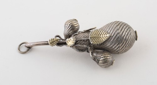 Pear-Shaped Vinaigrette, c. 1840, Continental Europe, Europe, Silver and silver gilt, H. 7.6 cm (3