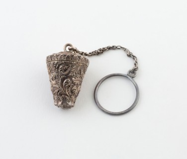 Thimble-Shaped Vinaigrette, c. 1840, Possibly England, England, Silver and silver gilt, H. 2.5 cm
