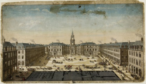 Elevation Perspective of l’Hôtel de Ville, Rennes, n.d., Philippe-Nicolas Milcent, French, active c