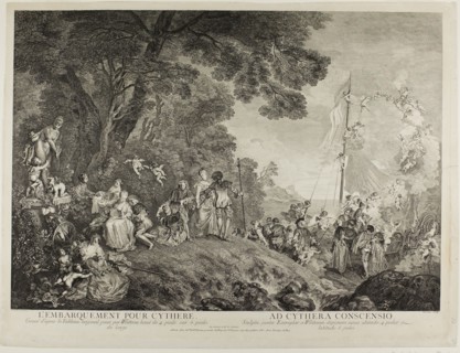 Pilgrimage to the Island of Cythera, c. 1733, Nicolas Henri Tardieu (French, 1674-1749), after Jean