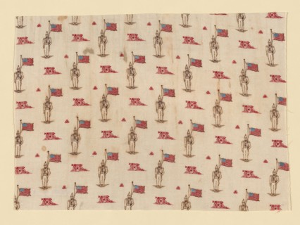 Fragment, 1876, United States, Cotton, plain weave, roller printed, 19 × 26.5 cm (7 1/2 × 10 1/2 in