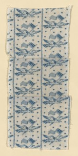 Fragment, 1876, United States, Cotton, plain weave, roller printed, 18.5 × 8 cm (7 1/4 × 3 1/8 in.)