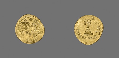 Solidus (Coin) of Heraclius and Heraclius Constantine, AD 629/632, Byzantine, minted in